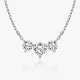 Load image into Gallery viewer, Dazzling 2.0 TCW Round Lab-Grown Diamond Triad Necklace
