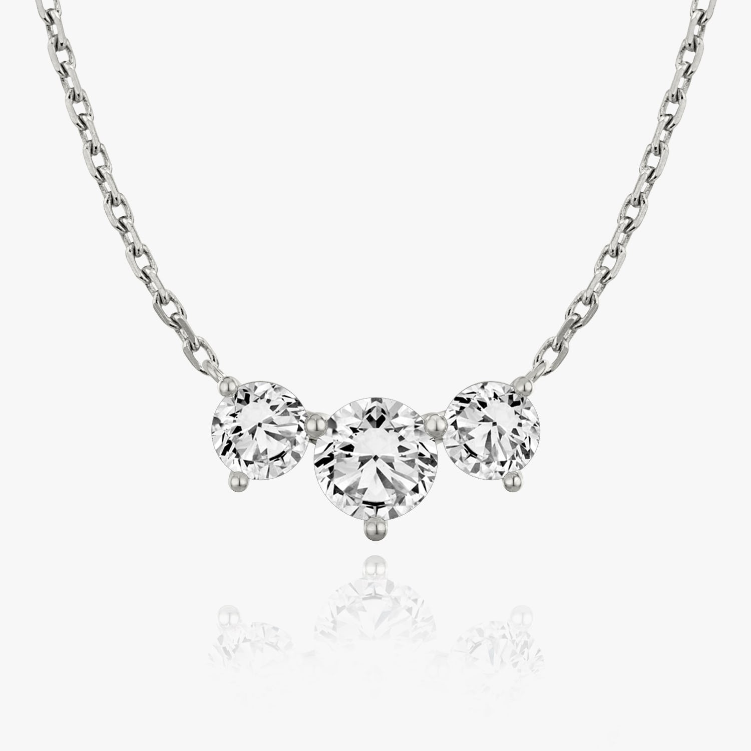 Dazzling 2.0 TCW Round Lab-Grown Diamond Triad Necklace 1
