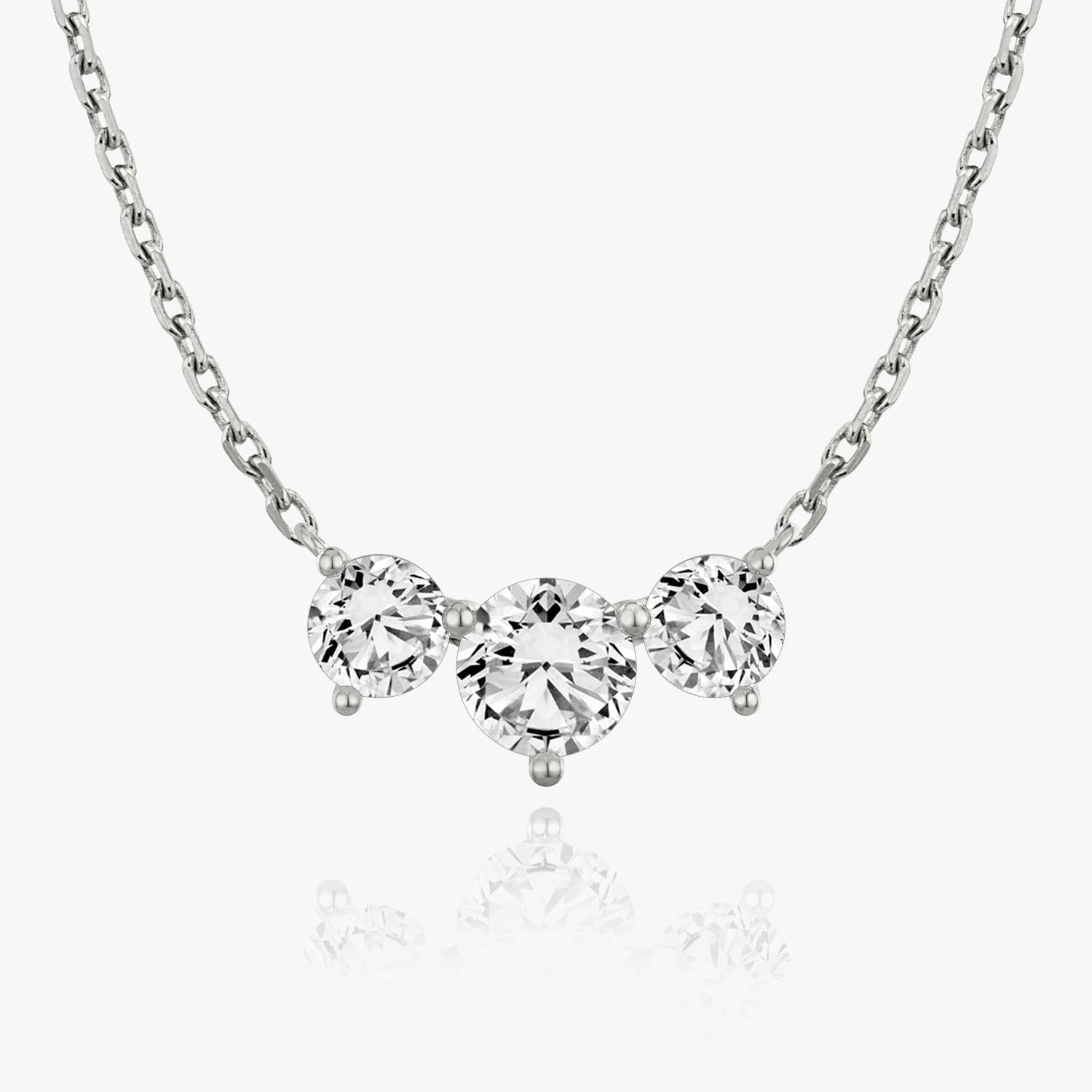 Dazzling 2.0 TCW Round Lab-Grown Diamond Triad Necklace