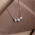 Load image into Gallery viewer, Dazzling 2.0 TCW Round Lab-Grown Diamond Triad Necklace
