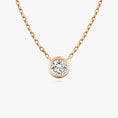 Load image into Gallery viewer, 1.0 CT Round Lab-Grown Diamond Bezel Elegance Necklace
