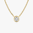 Load image into Gallery viewer, 1.0 CT Round Lab-Grown Diamond Bezel Elegance Necklace
