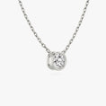 Load image into Gallery viewer, 1.0 CT Round Lab-Grown Diamond Bezel Elegance Necklace
