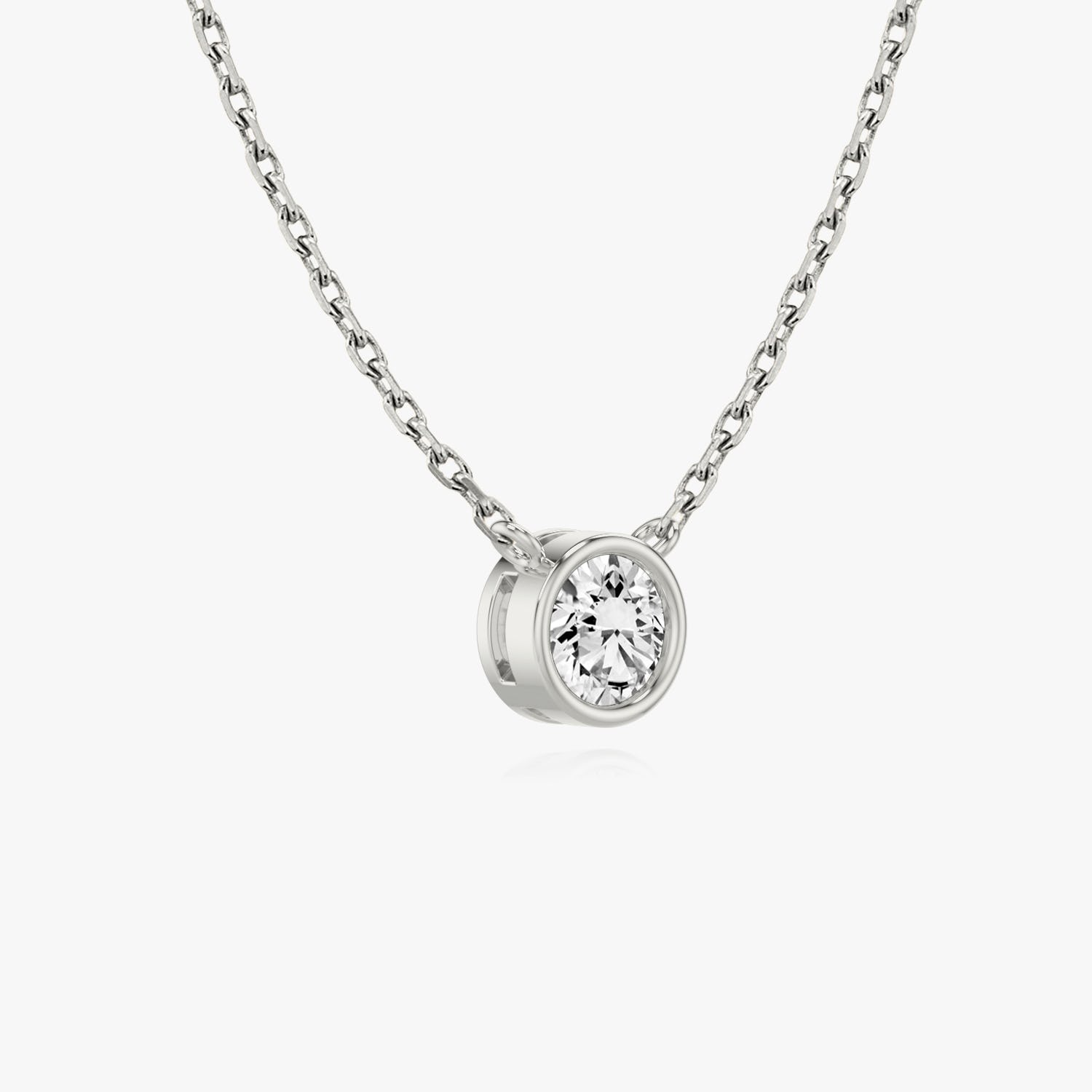 1.0 CT Round Lab-Grown Diamond Bezel Elegance Necklace