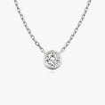 Load image into Gallery viewer, 1.0 CT Round Lab-Grown Diamond Bezel Elegance Necklace
