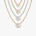 Load image into Gallery viewer, 1.0 CT Oval Lab-Grown Diamond Gold Bezel Pendant Necklace
