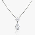 Load image into Gallery viewer, 1.50 TCW Pear & Round Lab-Grown Diamond Elegance Necklace
