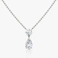 Load image into Gallery viewer, 1.50 TCW Pear & Round Lab-Grown Diamond Elegance Necklace
