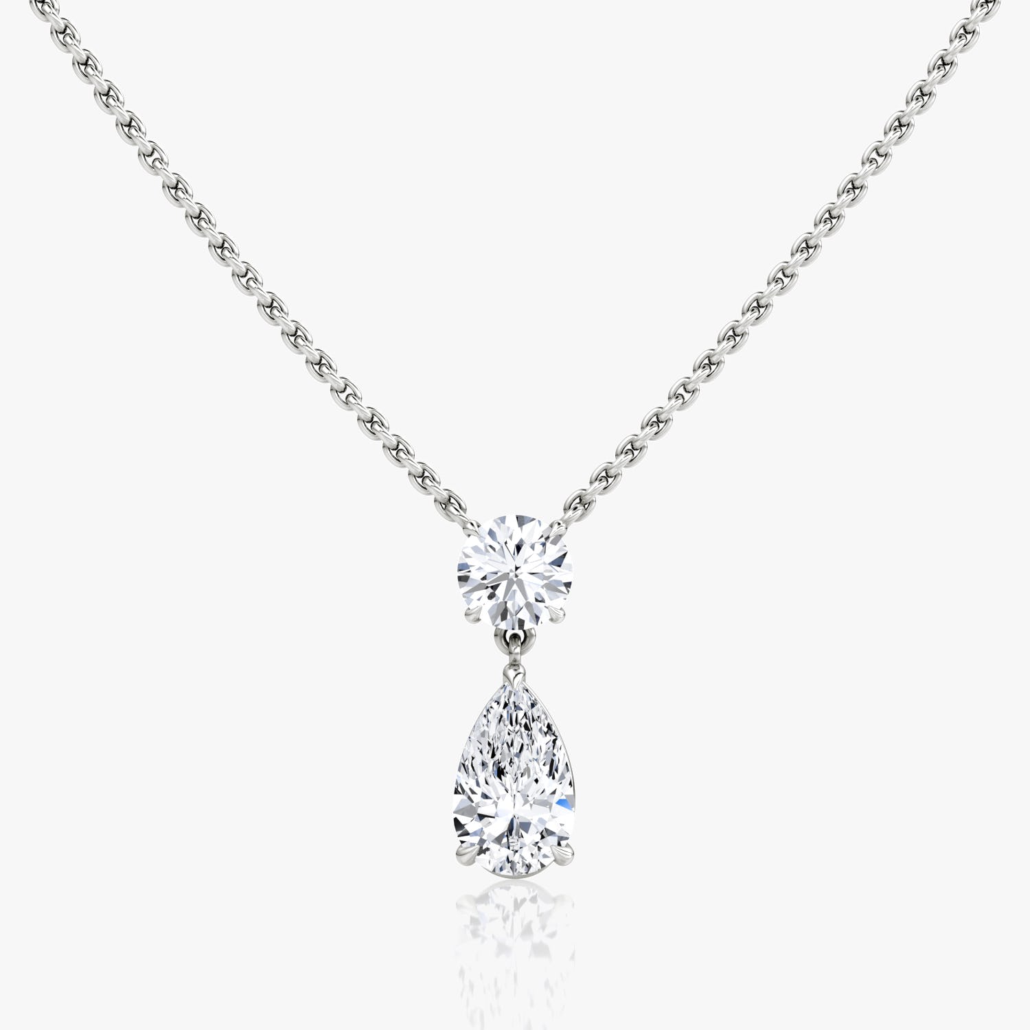 1.50 TCW Pear & Round Lab-Grown Diamond Elegance Necklace