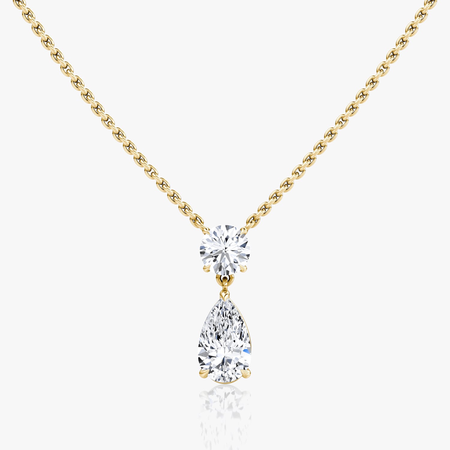 1.50 TCW Pear & Round Lab-Grown Diamond Elegance Necklace