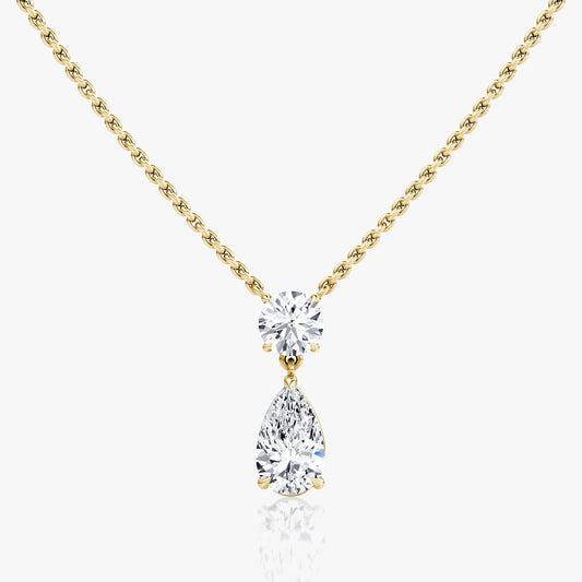 1.50 TCW Pear & Round Lab-Grown Diamond Elegance Necklace