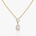 Load image into Gallery viewer, 1.50 TCW Pear & Round Lab-Grown Diamond Elegance Necklace
