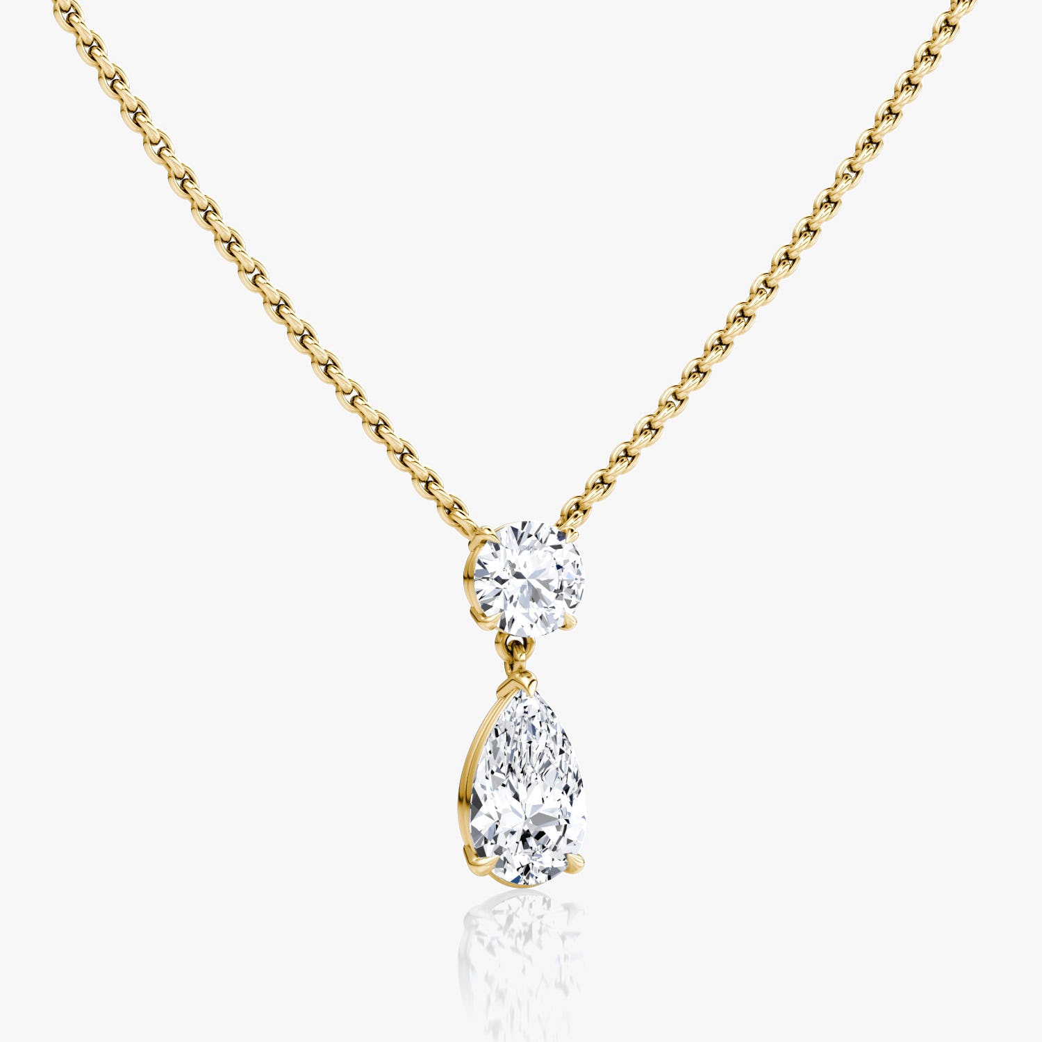 1.50 TCW Pear & Round Lab-Grown Diamond Elegance Necklace