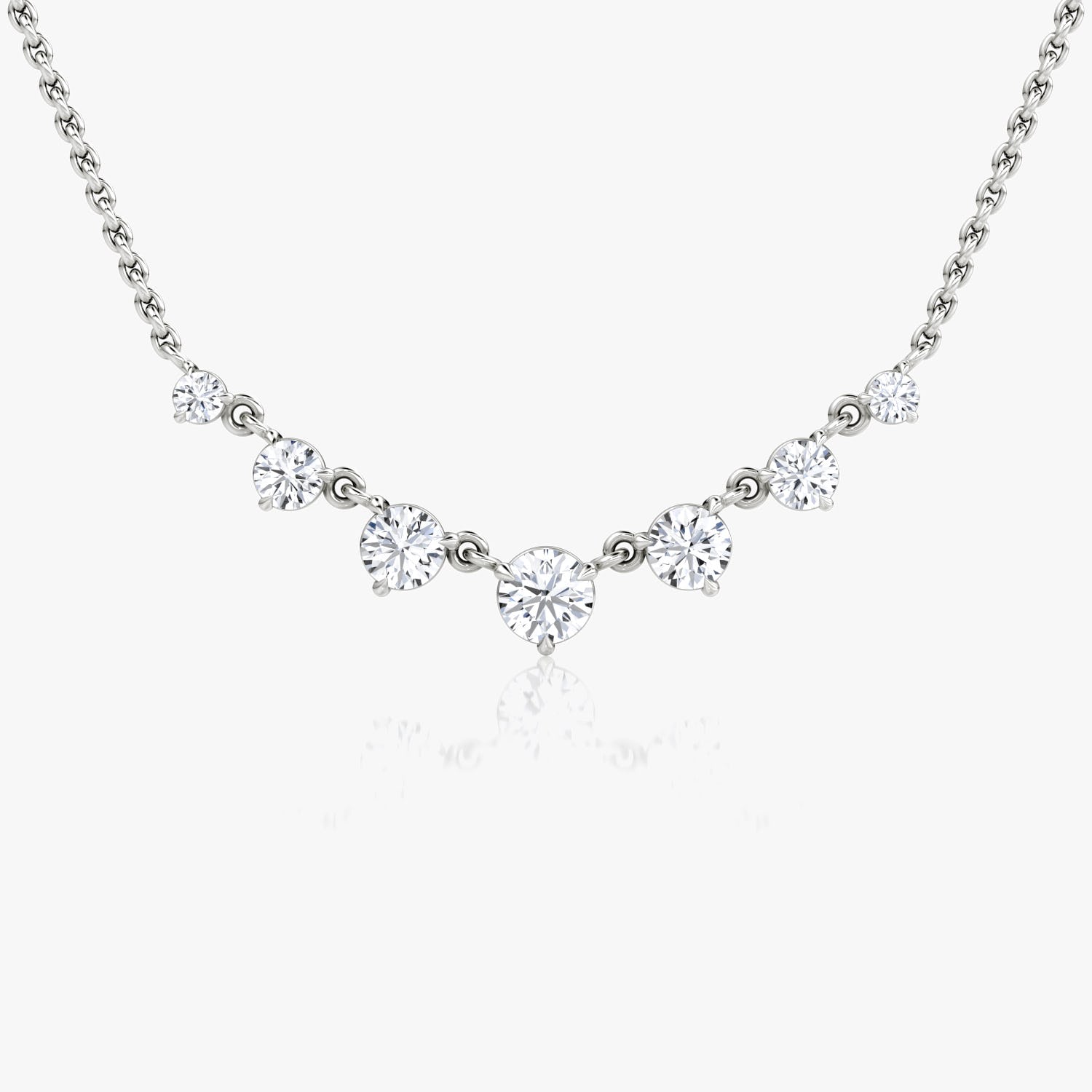 Sparkling 0.25 TCW Round Lab Grown Diamond Seven Stone Necklace