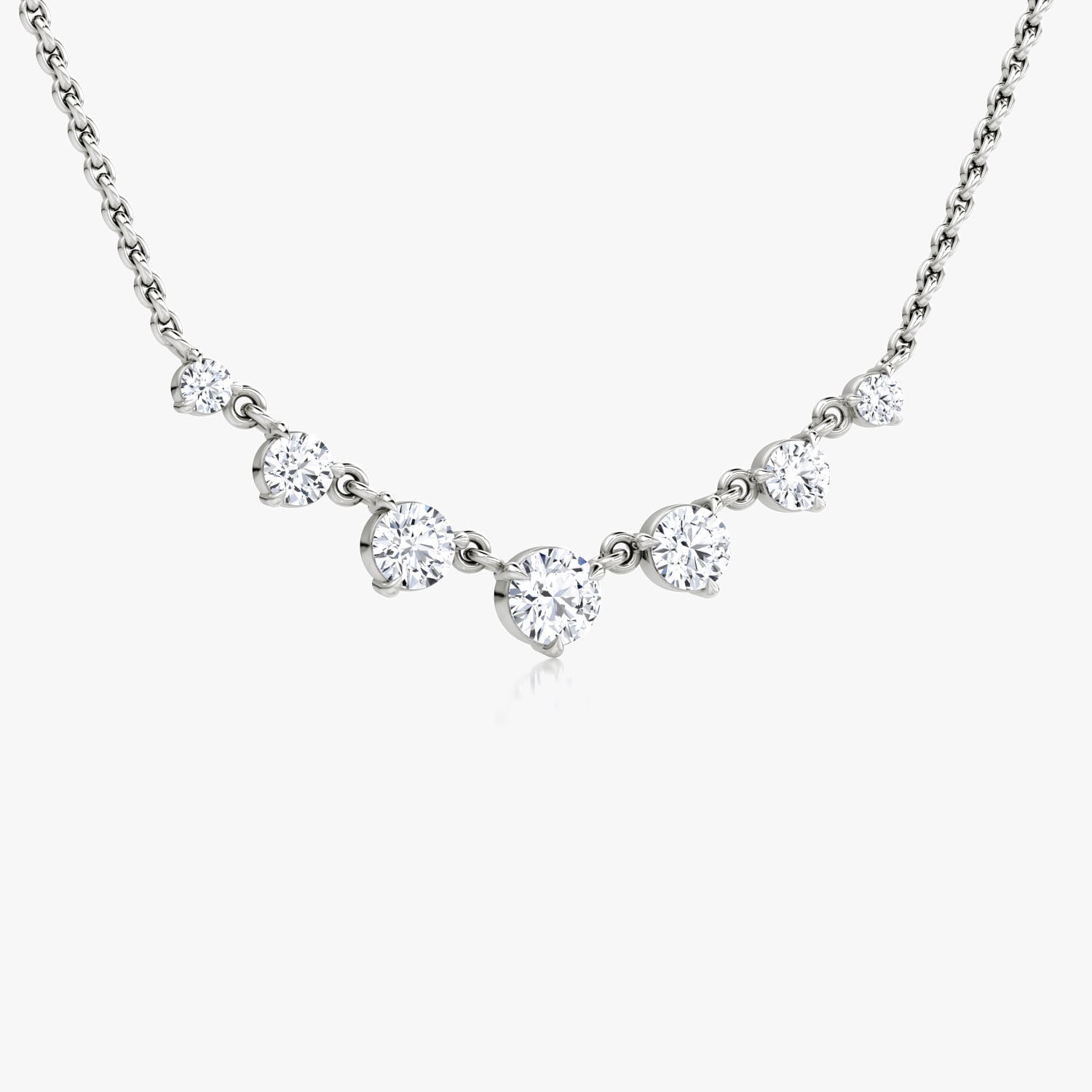 Sparkling 0.25 TCW Round Lab Grown Diamond Seven Stone Necklace