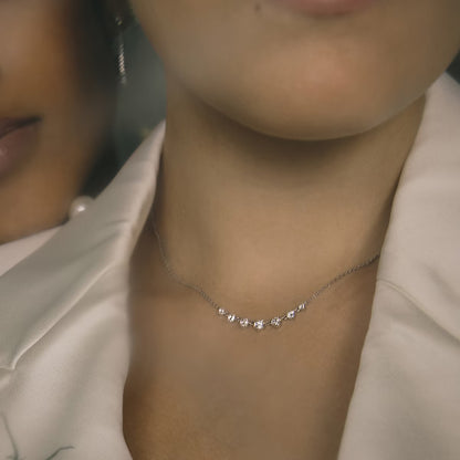 Linking Tennis- 0.48 CT Round Moissanite Necklace