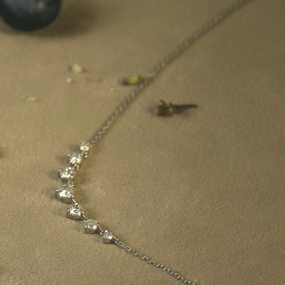 Linking Tennis- 0.48 CT Round Moissanite Necklace