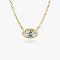 Load image into Gallery viewer, 1.0 CT Marquise Lab-Grown Diamond Bezel Solitaire Necklace - Elegance Redefined
