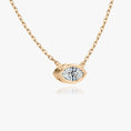 Load image into Gallery viewer, 1.0 CT Marquise Lab-Grown Diamond Bezel Solitaire Necklace - Elegance Redefined
