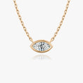 Load image into Gallery viewer, 1.0 CT Marquise Lab-Grown Diamond Bezel Solitaire Necklace - Elegance Redefined
