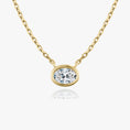 Load image into Gallery viewer, 1.0 CT Oval Lab-Grown Diamond Gold Bezel Pendant Necklace
