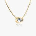 Load image into Gallery viewer, 1.0 CT Pear-Shaped Lab-Grown Diamond Bezel Solitaire Necklace
