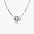 Load image into Gallery viewer, 1.0 CT Pear-Shaped Lab-Grown Diamond Bezel Solitaire Necklace
