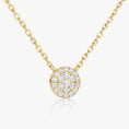 Load image into Gallery viewer, 0.12 TCW Round Lab-Grown Diamond Halo Necklace in Elegant Design
