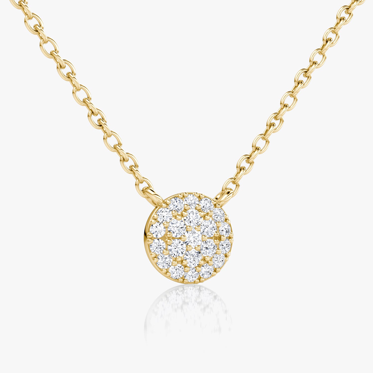 0.12 TCW Round Lab-Grown Diamond Halo Necklace in Elegant Design