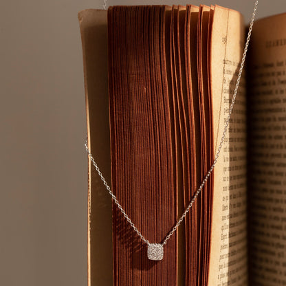 Elegant 0.10 TCW Round Lab-Grown Diamond Cluster Necklace 8