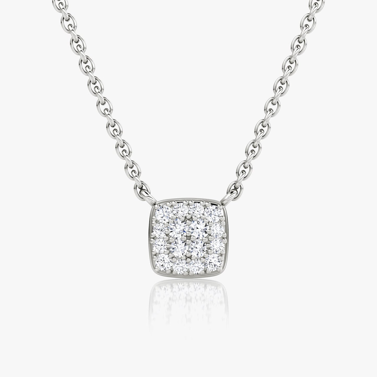 Elegant 0.10 TCW Round Lab-Grown Diamond Cluster Necklace 4