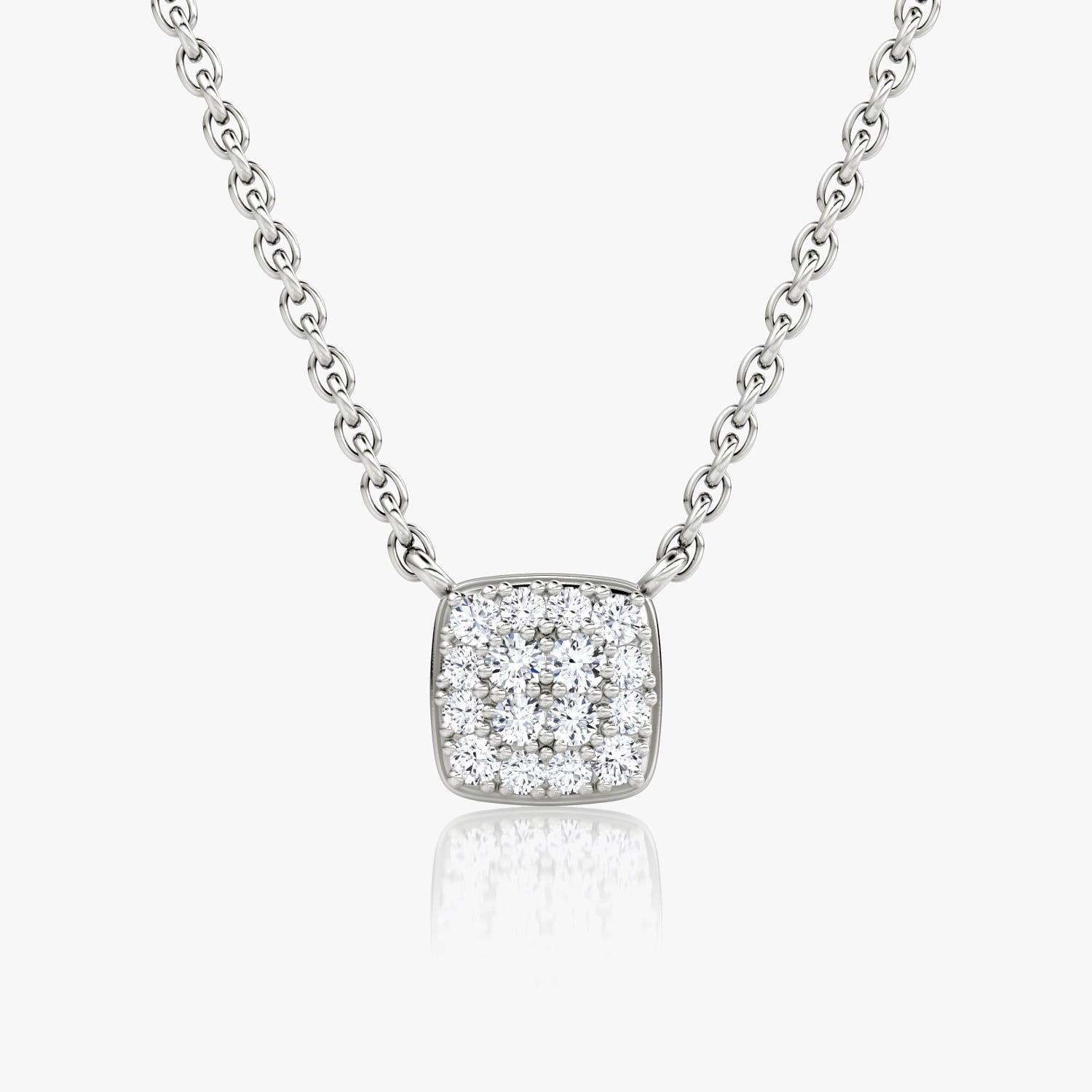 Elegant 0.10 TCW Round Lab-Grown Diamond Cluster Necklace 4