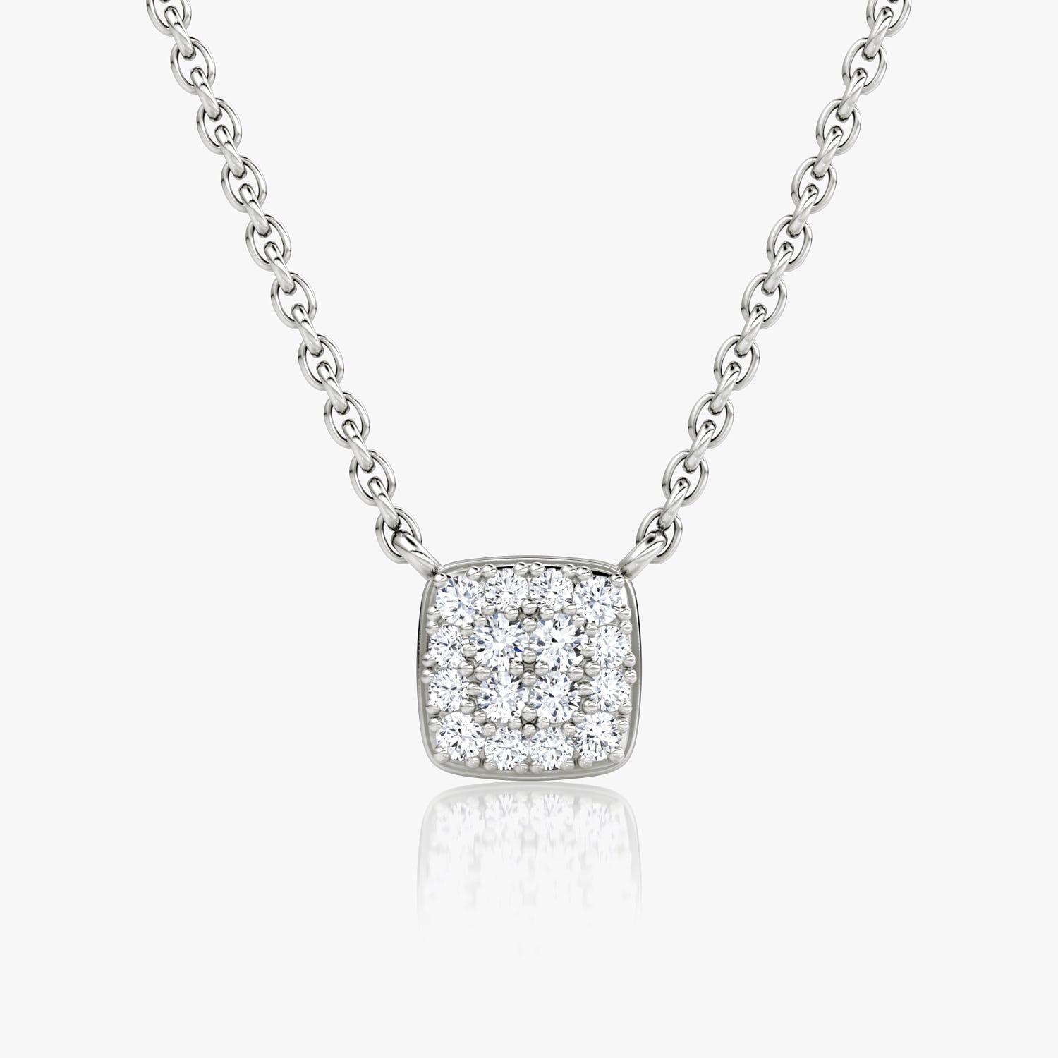 Elegant 0.10 TCW Round Lab-Grown Diamond Cluster Necklace