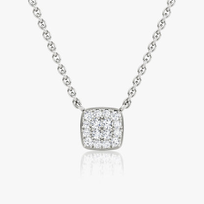 Elegant 0.10 TCW Round Lab-Grown Diamond Cluster Necklace 4