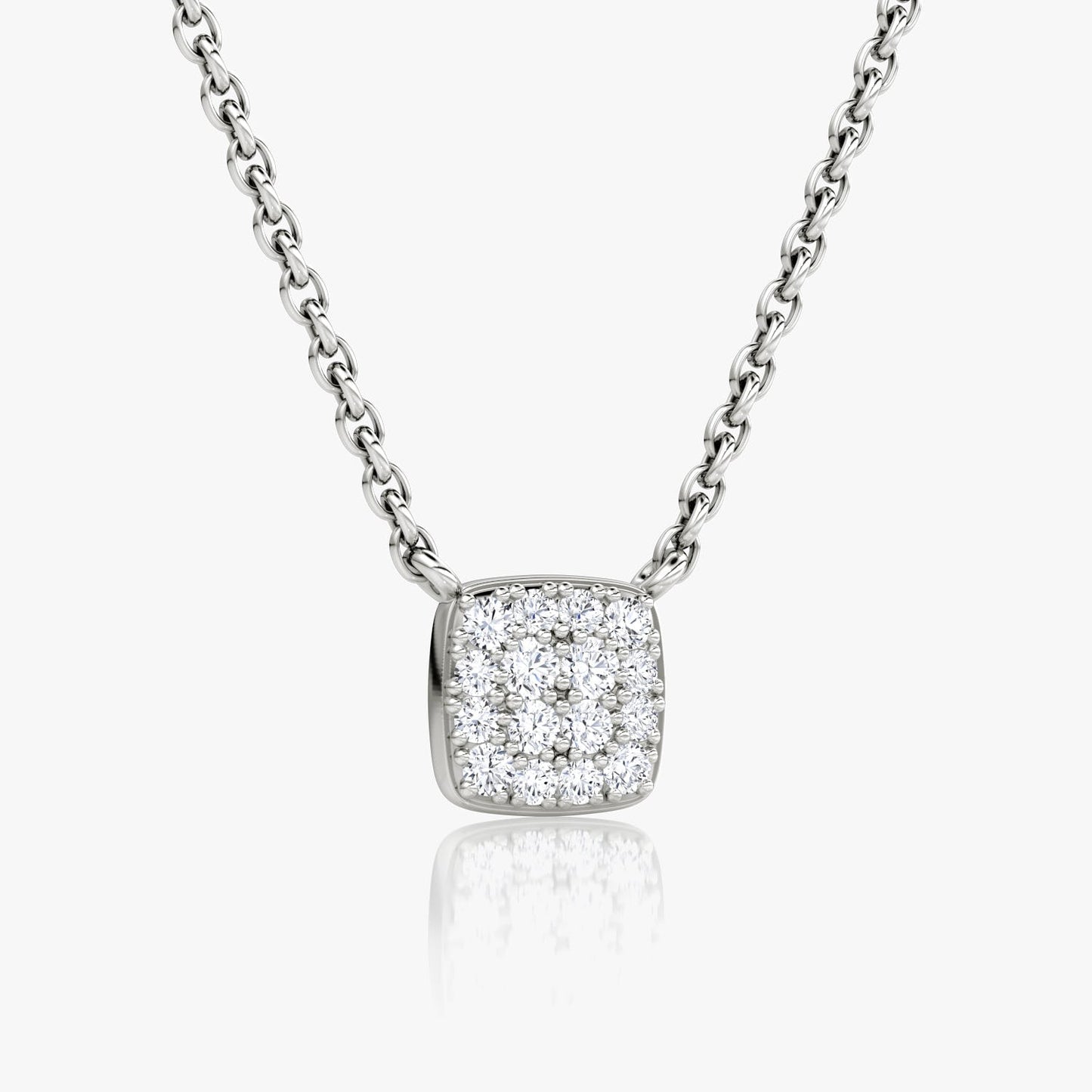 Elegant 0.10 TCW Round Lab-Grown Diamond Cluster Necklace 5