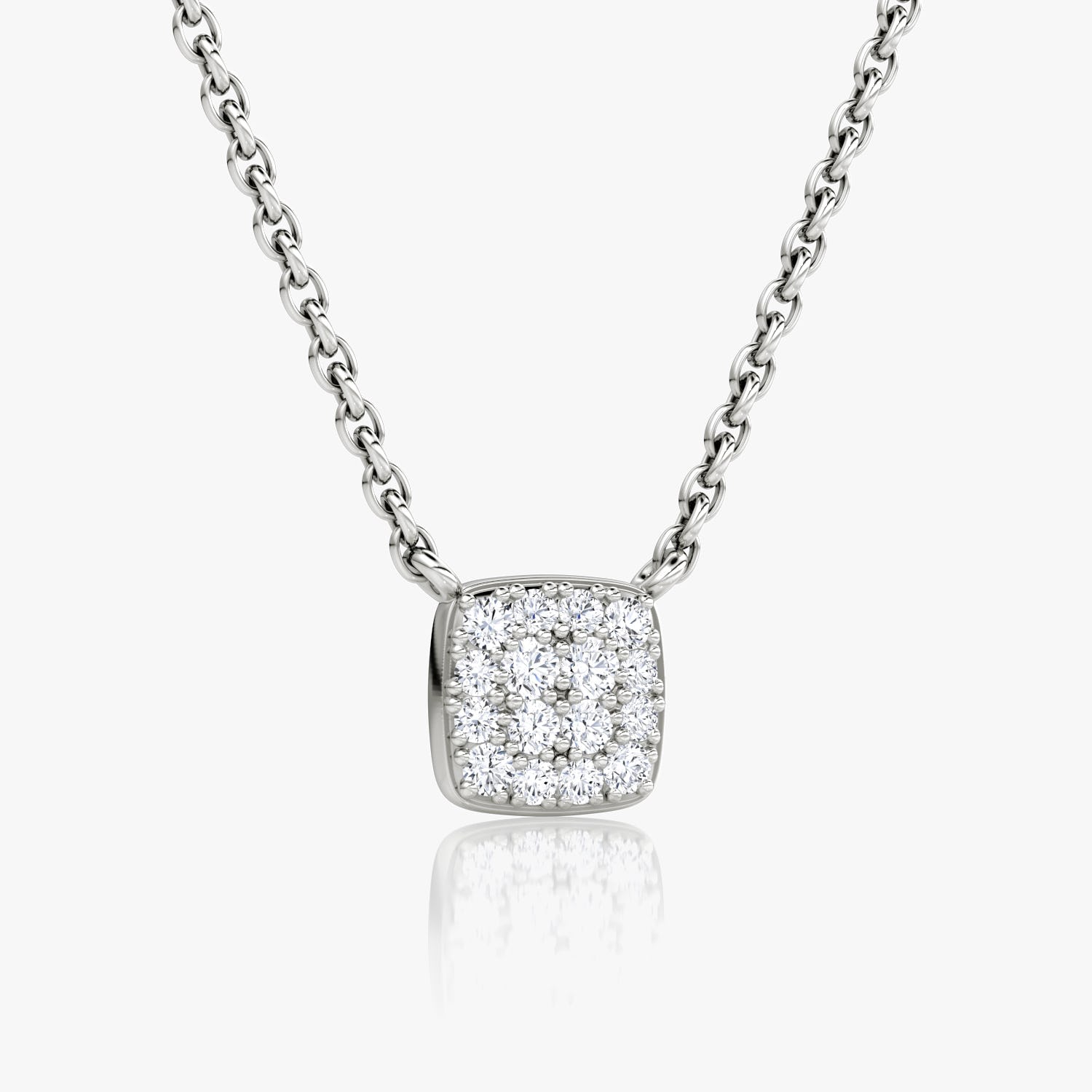 Elegant 0.10 TCW Round Lab-Grown Diamond Cluster Necklace 5