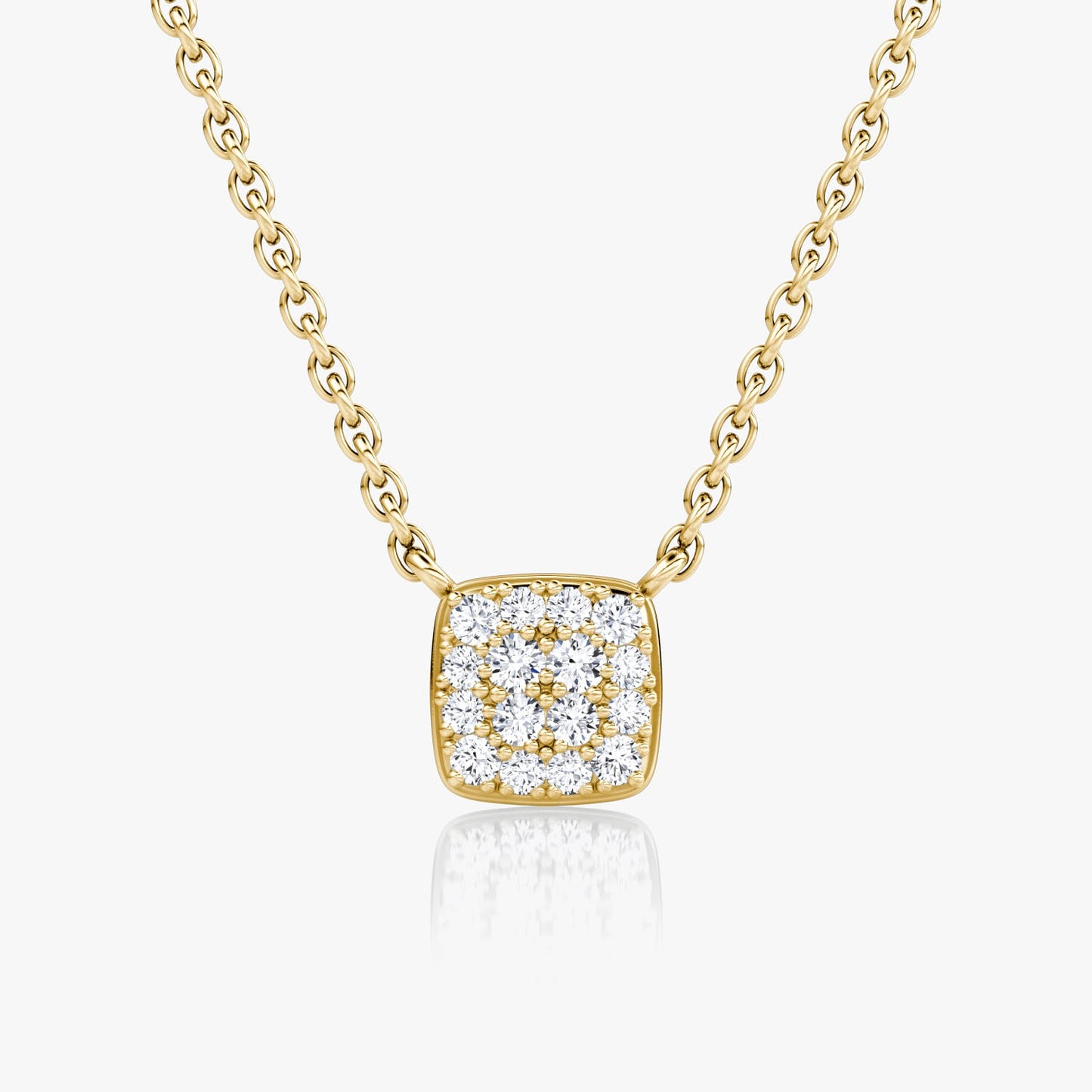 Elegant 0.10 TCW Round Lab-Grown Diamond Cluster Necklace 1