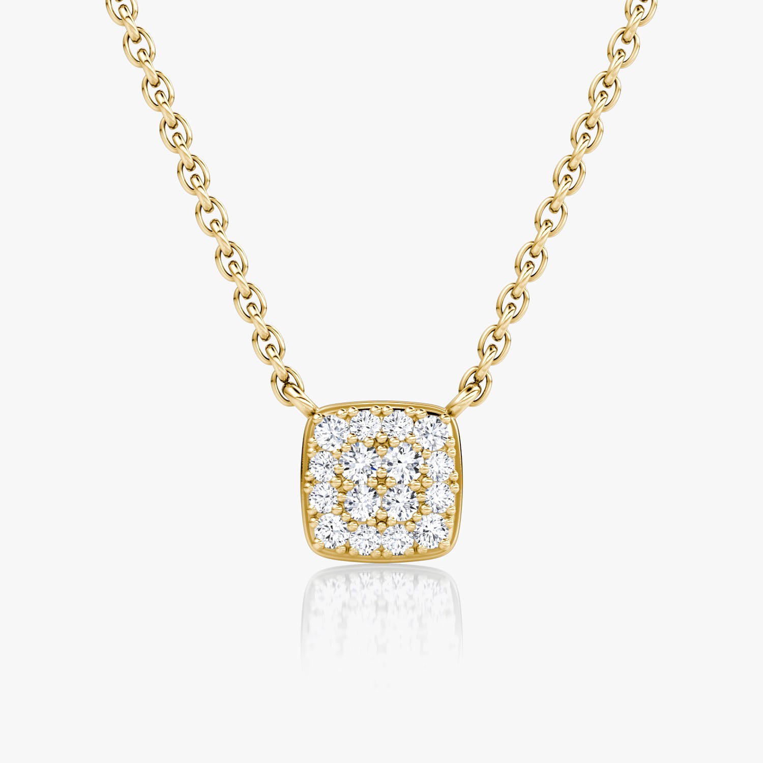 Elegant 0.10 TCW Round Lab-Grown Diamond Cluster Necklace