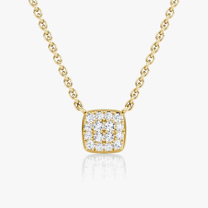 Elegant 0.10 TCW Round Lab-Grown Diamond Cluster Necklace 1