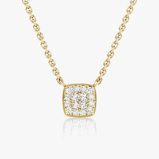 Elegant 0.10 TCW Round Lab-Grown Diamond Cluster Necklace