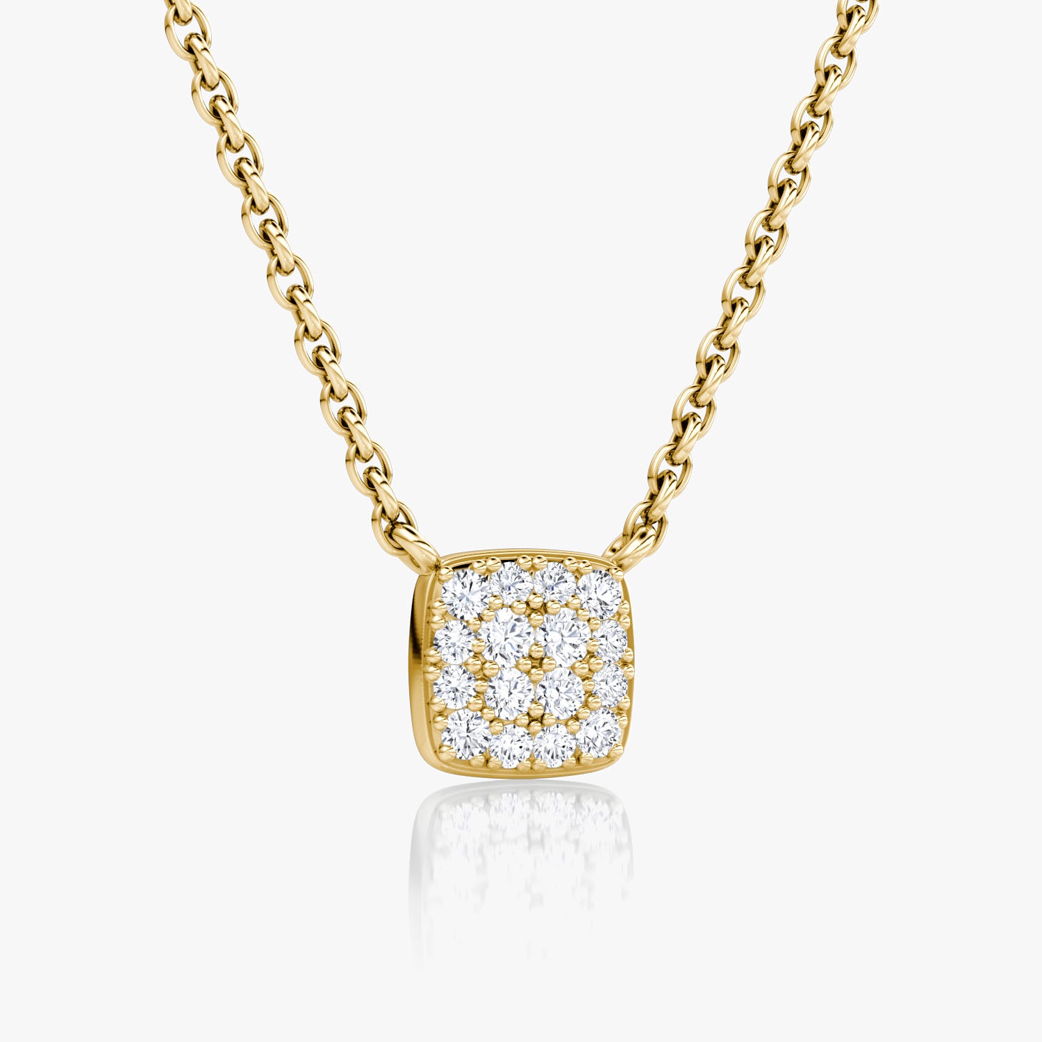 Elegant 0.10 TCW Round Lab-Grown Diamond Cluster Necklace 2