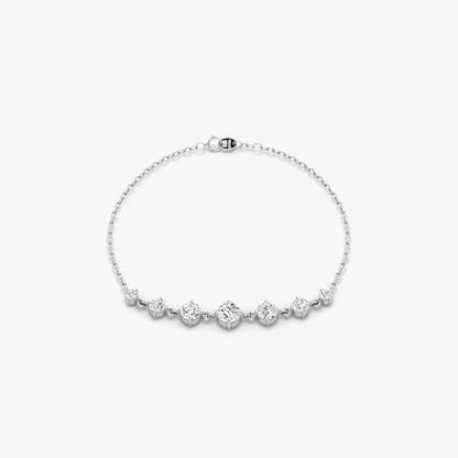 Linked Tennis- 0.85 CT Round Moissanite Bracelet