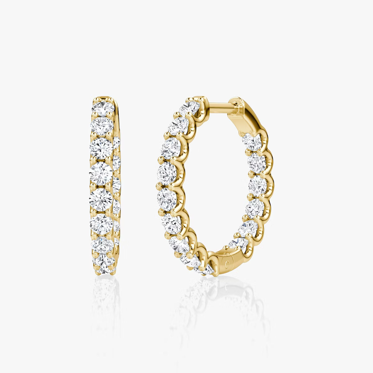 Eternity- 0.75 CT Round Moissanite Hoop Earrings