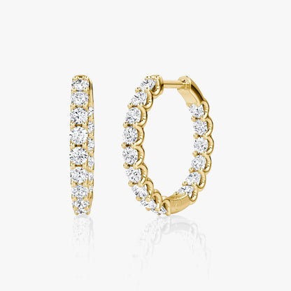 Eternity- 0.75 CT Round Moissanite Hoop Earrings