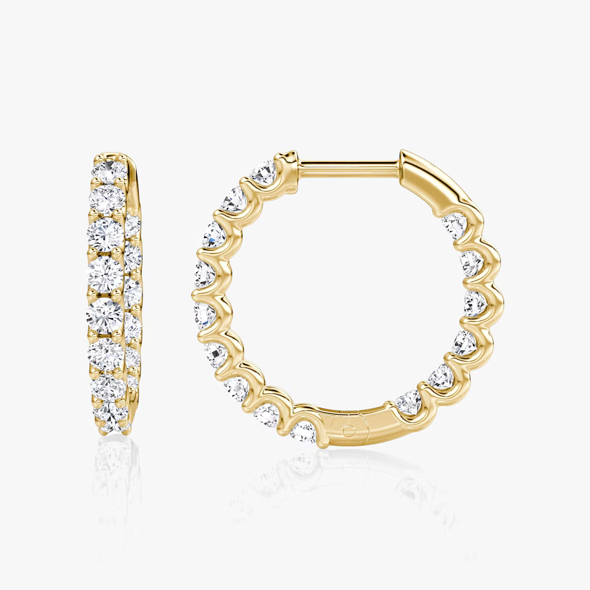 Eternity- 0.75 CT Round Moissanite Hoop Earrings