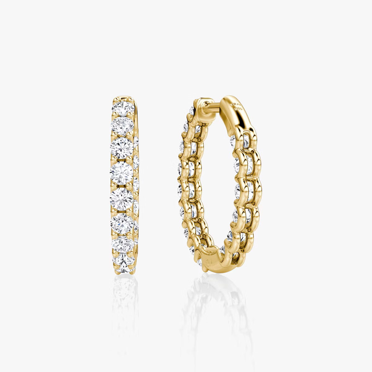 Eternity- 0.75 CT Round Moissanite Hoop Earrings