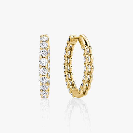 Eternity- 0.75 CT Round Moissanite Hoop Earrings