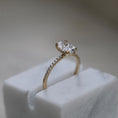 Load image into Gallery viewer, 1.21 CT Oval Lab-Grown Diamond Pavé Delight Engagement Ring
