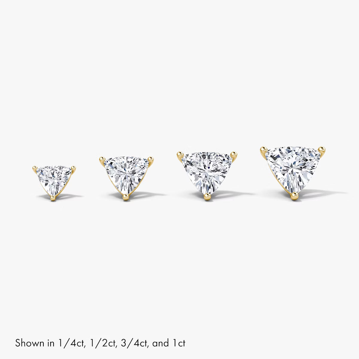 Solitaire- 0.50 CT Trillion Moissanite Stud Earrings