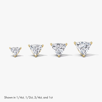 Solitaire- 0.50 CT Trillion Moissanite Stud Earrings